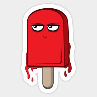 Red Ice Cream Sticker